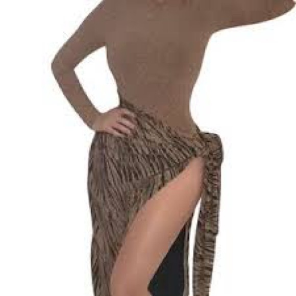 JLUXLABEL Brown Asymmetrical Skirt - Picture 2 of 7